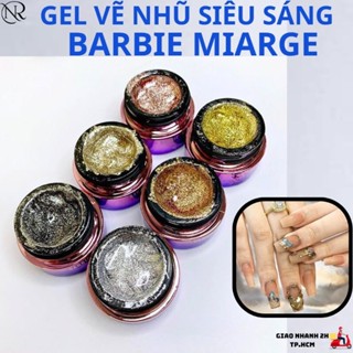 Gel vẽ nhũ Barbie Mirage chính hãng - Gel nhũ vẽ viền Barbie Mirage siêu sáng - Nails Red