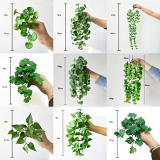 Cây giả, dây lá decor, chùm lá treo tường, cây trầu bà, hồng môn decor nhà cửa, văn phòng, cửa tiệm, trang trí homestay
