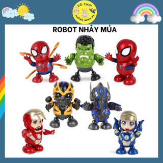 Đồ chơi robot mini marvel nhảy mua vui nhộn có nhạc có đèn