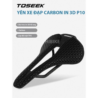 Yên xe đạp carbon toseek p10-3d yên xe đạp cao cấp carbon 3d