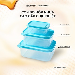  Bộ Hộp Nhựa Nguyên Sinh PP Cao Cấp - Đa Năng - Tiện Lợi - An toàn - Ban Me Gold