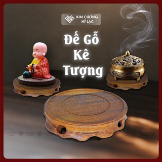 Đôn Gỗ - Đôn Kê Tượng Phật, Đế Gỗ Đặt Tượng [Kim Cương Hỷ Lạc] 3 Size 9, 11, 13cm Gỗ Tự Nhiên