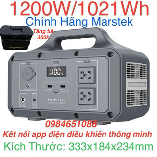 Trạm tích điện di động 1200w, 500w an toàn chính hãng marstek, camping, gia đình điều khiển= app điện thoại