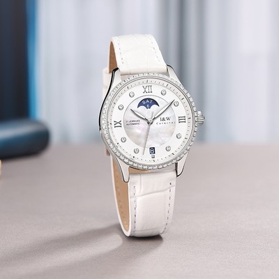 Đồng hồ nữ chính hãng I&W CARNIVAL 582L-D1 Kính sapphire ,chống xước,Chống nước 50m ,Bh 24 tháng,Máy cơ (Automatic)
