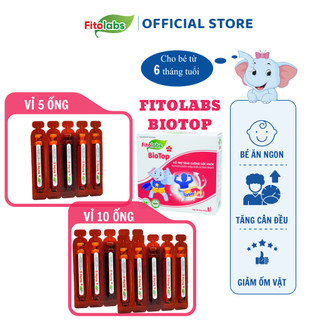 {HÀNG TẶNG KHÔNG BÁN} Vỉ 5 Ống,10 Ống Siro Tăng Đề Kháng Cho Bé Fitolabs Biotop Giúp Ăn Ngon, Hấp Thu Tốt, Bé Phát Triển