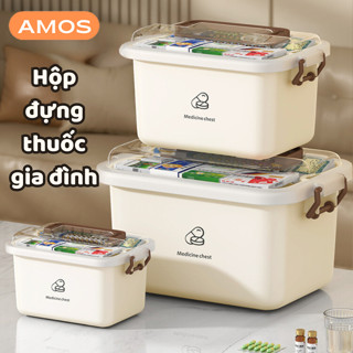  Hộp đựng thuốc sơ cứu hai lớp cỡ lớn có nắp bảo quản tay cầm tiện lợi Hộp nhựa đựng đồ đa năng 
