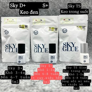 Keo nối mi Sky D+ - S+ , SKY TS Chính Hãng dùng tạo fan - tập nối - mi volume, classic- THÚY HÀ