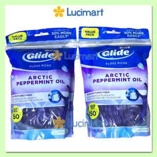 Tăm chỉ nha khoa Oral-B Glide Arctic Peppermint Oil Dental Floss Picks [Hàng Mỹ]