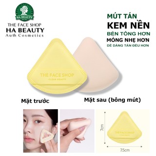 Mút tán kem nền the face shop ink lasting foundation ink puff