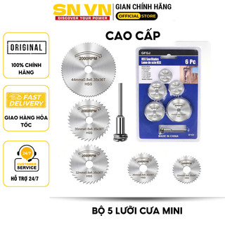 Bộ 5 lưỡi cưa hợp kim cao cấp kèm trục cao cấp