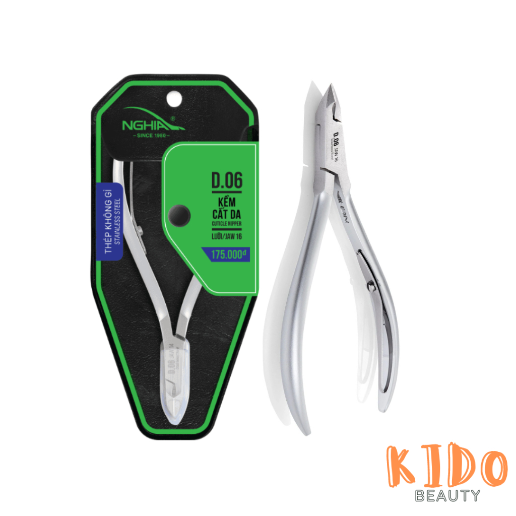 Kềm​ Cắt Da Thép Không Gỉ KỀM NGHĨA D.06 Jaw 16 / Jaw 14 (D06 Mũi‪ 16‪ / Mũi 14)