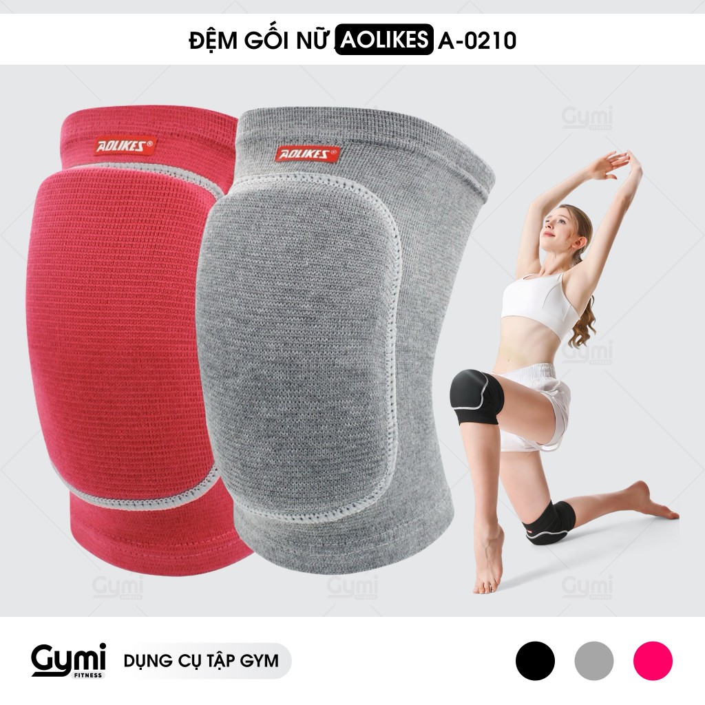Miếng Đệm Đầu Gối Aolikes A-0210 Cho Nữ - Tập Gym, Yoga, Bóng Đá, Nhảy, Múa, Đạp Xe