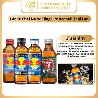 Lốc 10 Chai Nước Tăng Lực Redbull 150ml Thái Lan Hương Vị Thơm Ngon Giá Tốt - Hinohouse