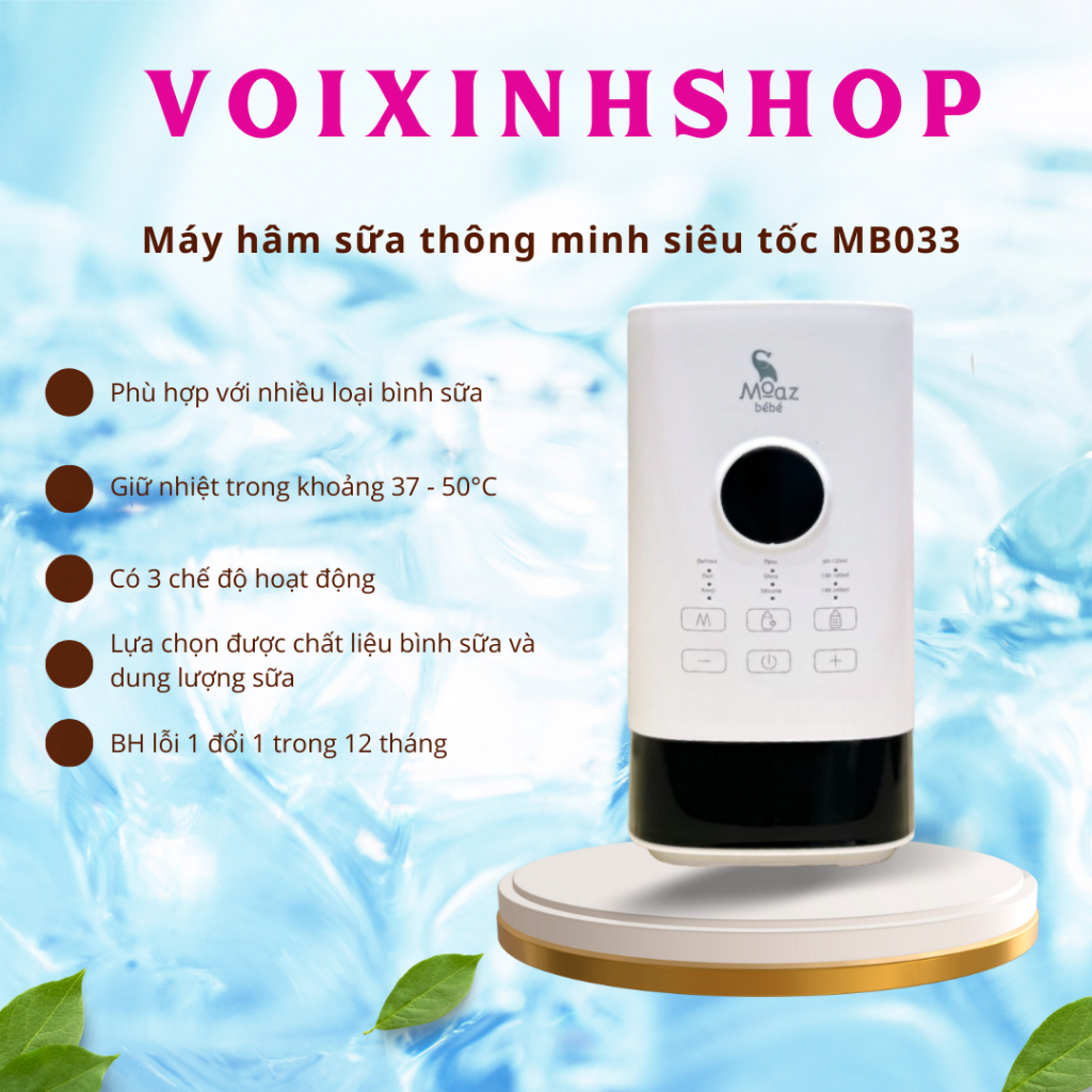 MÁY HÂM SỮA THÔNG MINH SIÊU TỐC MOAZ BÉBÉ MB033