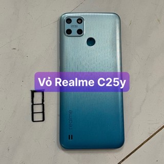 Lưng vỏ Realme C25y ,kèm khay sim,phím,kính cam lắp sẵn