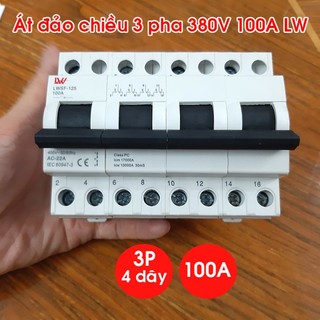 Aptomat đảo chiều 3 pha 380v 100A LW- át đảo chiều, át chuyển nguồn 3 pha
