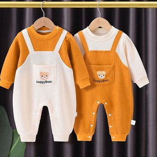 Áo liền quần Bodysuit dài tay vải cotton 4 chiều cho bé trai bé gái Bộ đồ liền thân SLT94