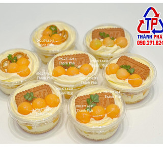 100 Hộp 581 đựng bánh lạnh panna cotta , tiramisu - oreo cheesecake - Bánh red velvet - Ly mousse xy581 đựng bánh lạnh