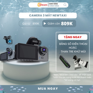 Camera hành trình ô tô 3 mắt New Taxi hỗ trợ kết nối WIFI - Camera ghi hình ban đêm chất lượng Full HD 1080p