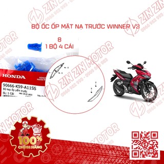 Phe cài, pát kẹp nhựa khóa dàn áo ốp đèn pha winner x v3 2022 2023 90666-k59-a11, 90666k59a11 chính hãng - zzm