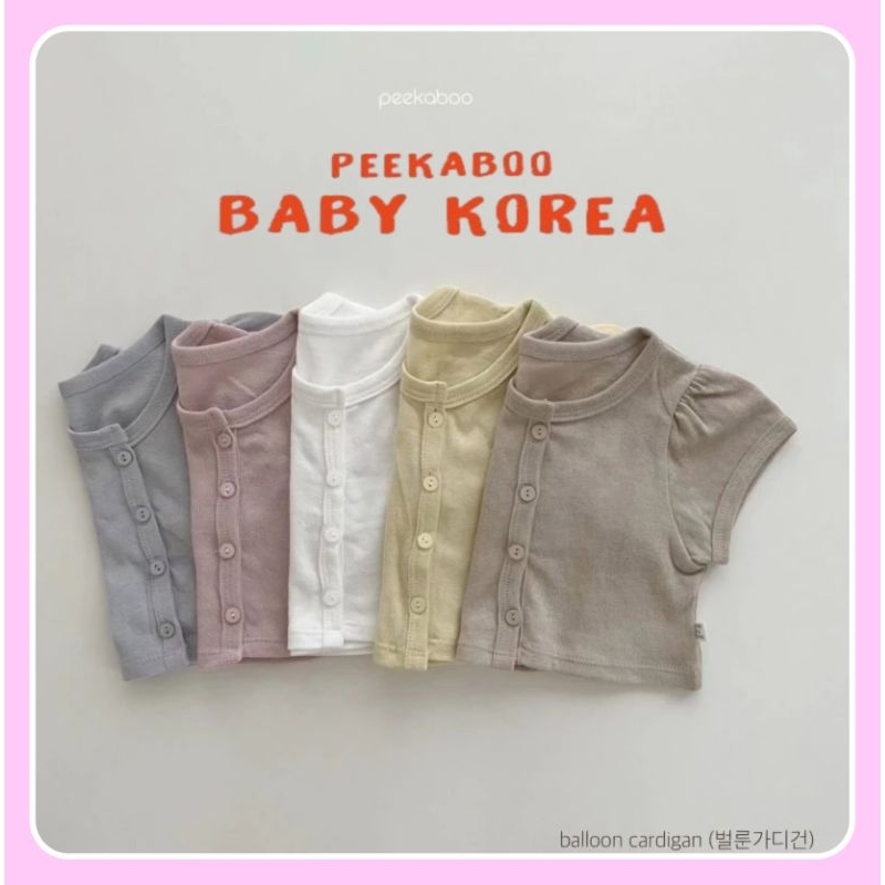 ÁO CARDIGAN Peekaboo xuất xứ Hàn Quốc - Hàng chính hãng cho bé mùa hè mặc mát
