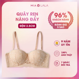 Áo ngực ren quây ngang không gọng nâng đẩy hiệu quả Mialala 3873 FAL04063873