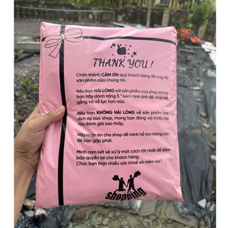[TÚI THANKYOU XIN 5 * ]1 Kg túi gói hàng, túi niêm phong màu hồng đào, màu cam và màu trắng sứ in chữ Thank You cực xinh