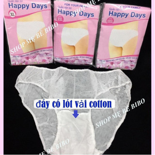 Túi 5 chiếc quần lót giấy tiện lợi cho mẹ sau sinh, sinh viên đi du lịch quần lót chấm bi happyday