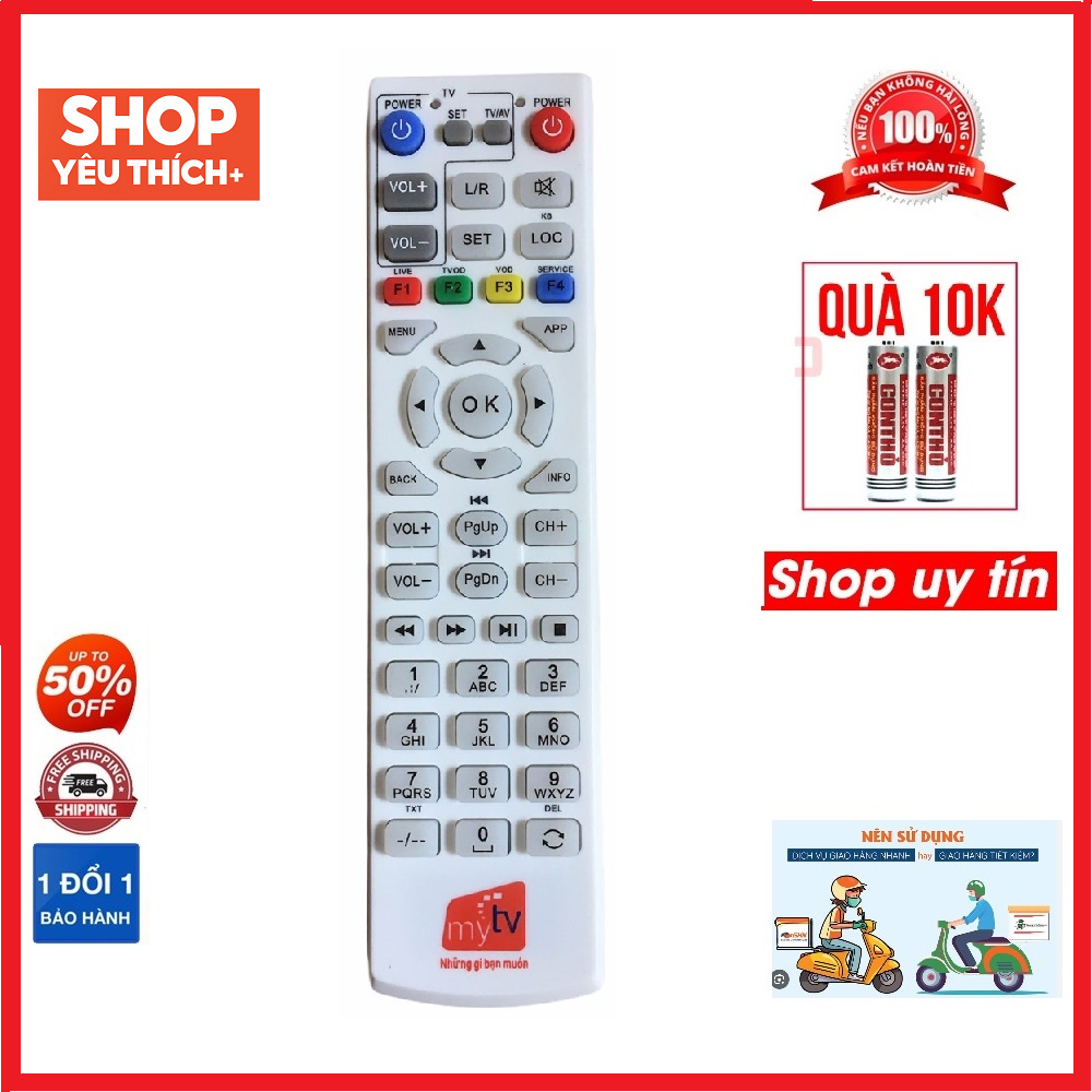 Điều khiển remote từ xa dùng cho Mytv 2-tặng kèm pin-đầu bấm Mytv2