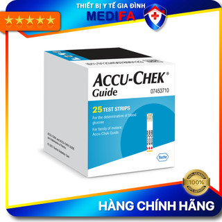Que thử đường huyết Accu-Chek Guide - Hộp 25 test đường huyết NK chính ngạch, SX tại Mỹ