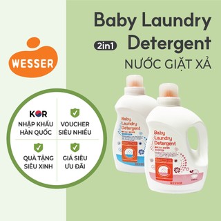 Nước giặt xả cho bé Wesser 2 in 1 3000ml