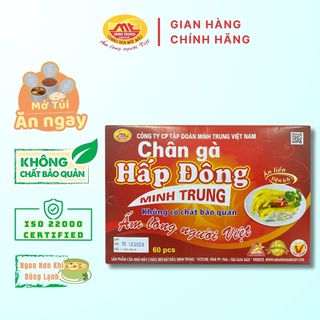 Chân gà siêu cay minh trung ăn liền hút chân không hấp đông 1 thùng 60 cái - changa 1 thung