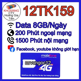 SIM 4G MOBI 12TK159 LOCAL 12A500 12A50S FULL DATA KHÔNG GIỚI HẠN 14 THÁNG
