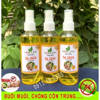 CHAI XỊT 100ML - Tinh dầu sả Java nguyên chất  - Thơm phòng, đuôi muỗi, khử mùi hôi - Tặng vỏ treo xe