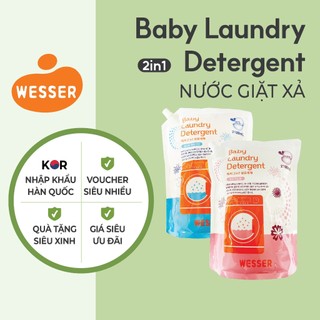 Nước giặt xả cho bé wesser 2 in 1 2100ml