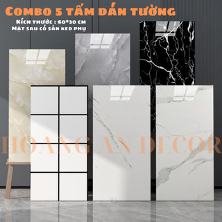 5 Tấm Xốp Dán Tường Pvc, Kích Thước 60x30 Cm Mặt Sau Có Sẵn Keo