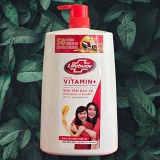 Sữa tắm lifebuoy vitamin+ 1,1kg bảo vệ da khỏi 99,9% vi khuẩn