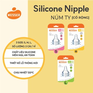 Núm ti cổ RỘNG Wesser S/M/L (2 cái/hộp)
