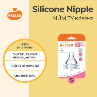 Núm ti cổ RỘNG Wesser S/M/L (2 cái/hộp)