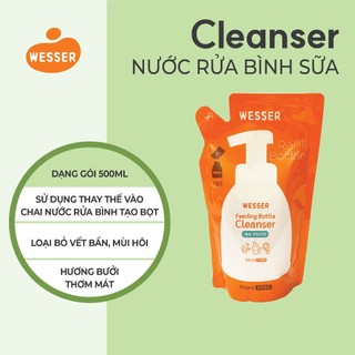 Nước rửa bình sữa Wesser dạng gói 500ml (Nhập khẩu Hàn Quốc)
