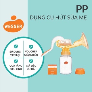 Bộ dụng cụ hút sữa bằng tay Wesser ( Màu cam)