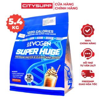 Evogen Super Huge (5.4KG), Sữa Tăng Cân & Cơ Nạc, Nguồn Protein Cao Cấp, Chứa Enzyme Tiêu Hóa