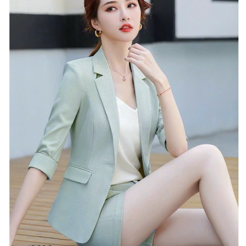 Set BỘ Áo VEST Kèm Quần Áo Thân Trước May 2 Lớp, Lót Lụa Sang Chảnh Nữ Tính ( Không Kèm Áo Trắng )
