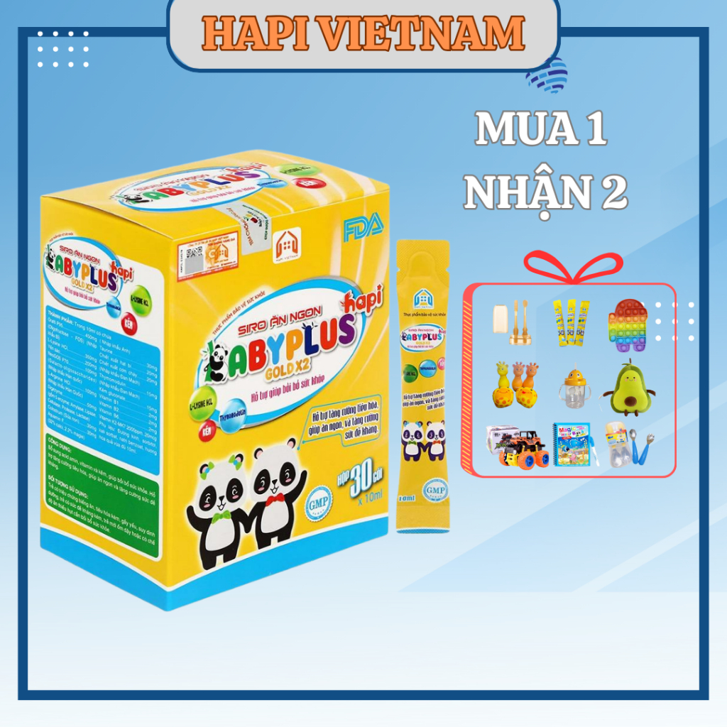 (MUA 1 TẶNG 2) Siro Ăn Ngon Baby Plus, Giúp Bé Ăn Ngon, Ngủ Ngon, Tiêu Hoá Tốt, Tăng Cân, Tăng Sức Đề Kháng