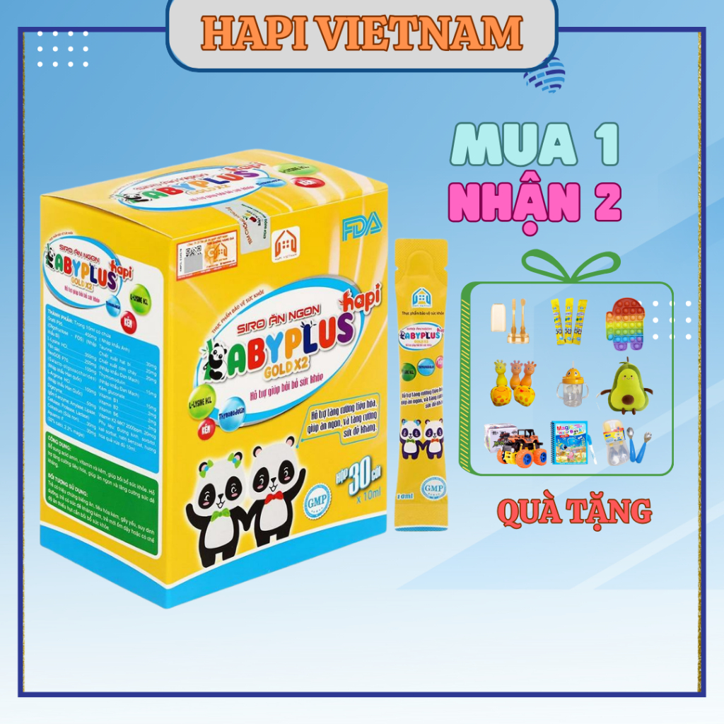 (MUA 1 TẶNG 2) Siro Ăn Ngon Baby Plus, Giúp Bé Ăn Ngon, Ngủ Ngon, Tiêu Hoá Tốt, Tăng Cân, Tăng Sức Đề Kháng