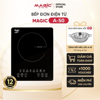 Bếp từ Magic A-50,8 chức năng nấu tự động, mặt kính Crystal