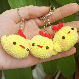 🐥 Móc khóa gà con len nhung mềm mại 🐥