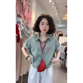 Sơ mi bò crt thêu 7587
