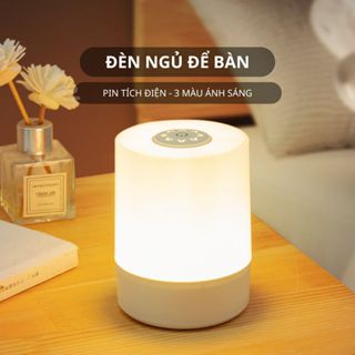 Đèn ngủ để bàn cảm ứng 3 màu ánh sáng, Đèn led trang trí phòng ngủ bàn làm việc mini