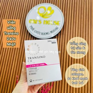 Viên uống nám tàn nhang Transino ex (240 viên) mẫu mới 2024- Nhật